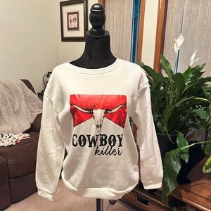 White Cowboy Killer Sweatshirt